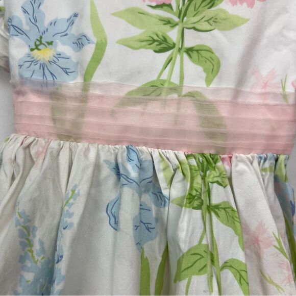 Hartstrings white floral cotton party dress EUC size 2T bow spring Easter - Picture 6 of 13